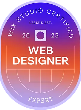 Wix Studio certified designer badge