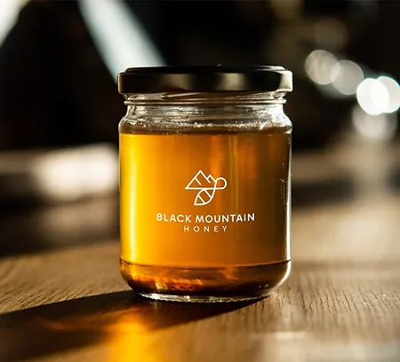 Product photography for a honey brand website